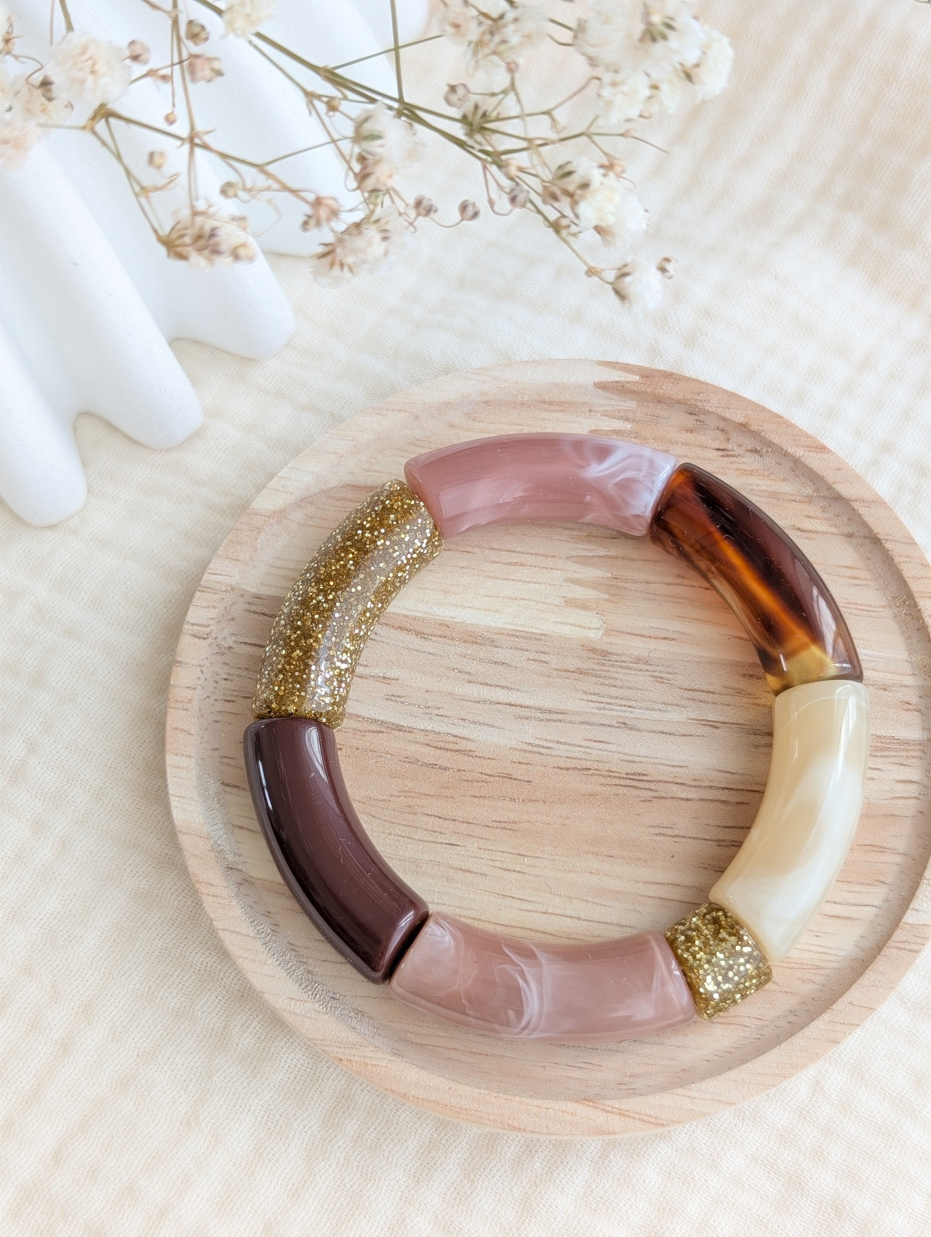 Duo de bracelets MONA perles tube La Tête dans les Nétoiles