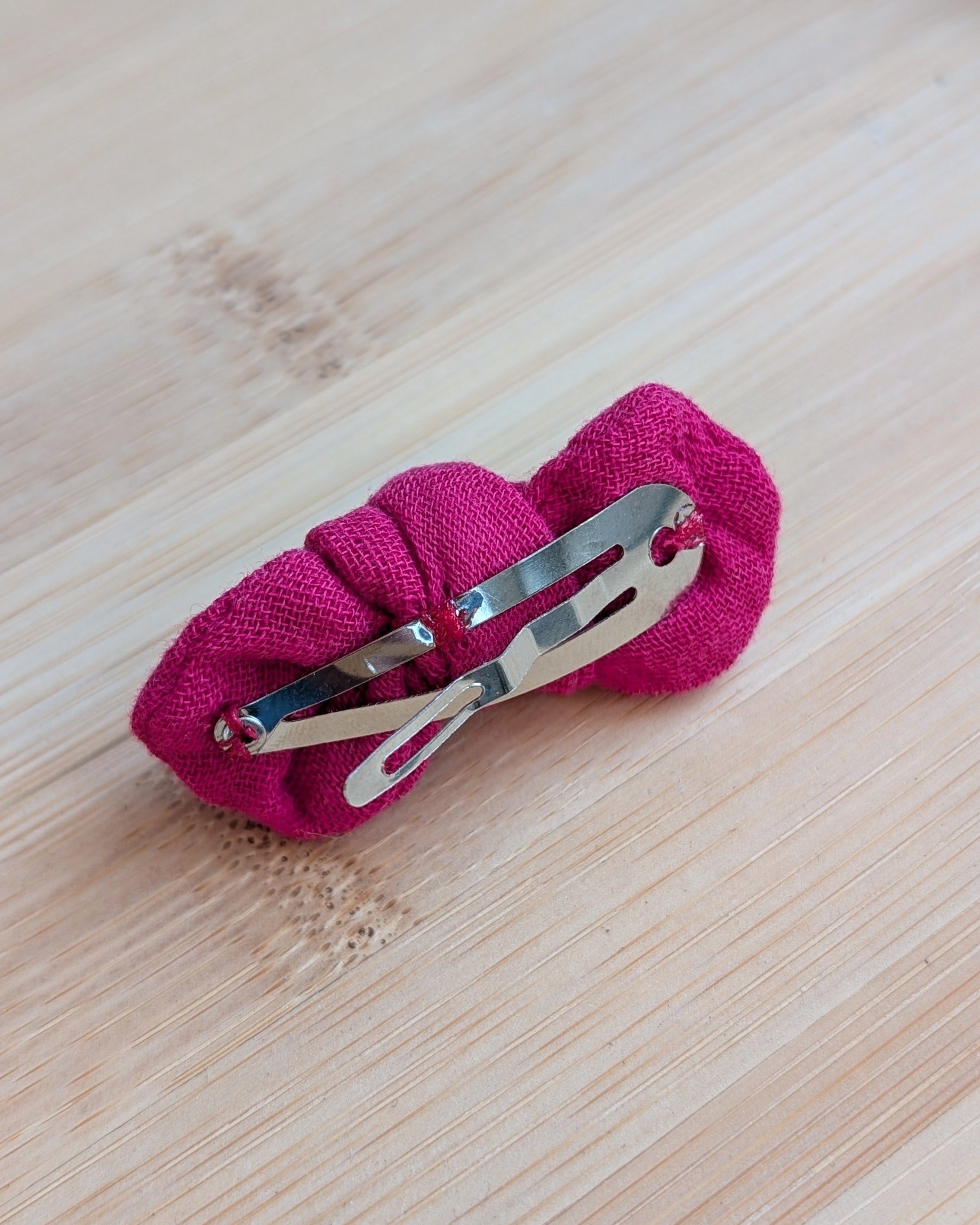 noeud gaze de coton Romie sur attache clic clac