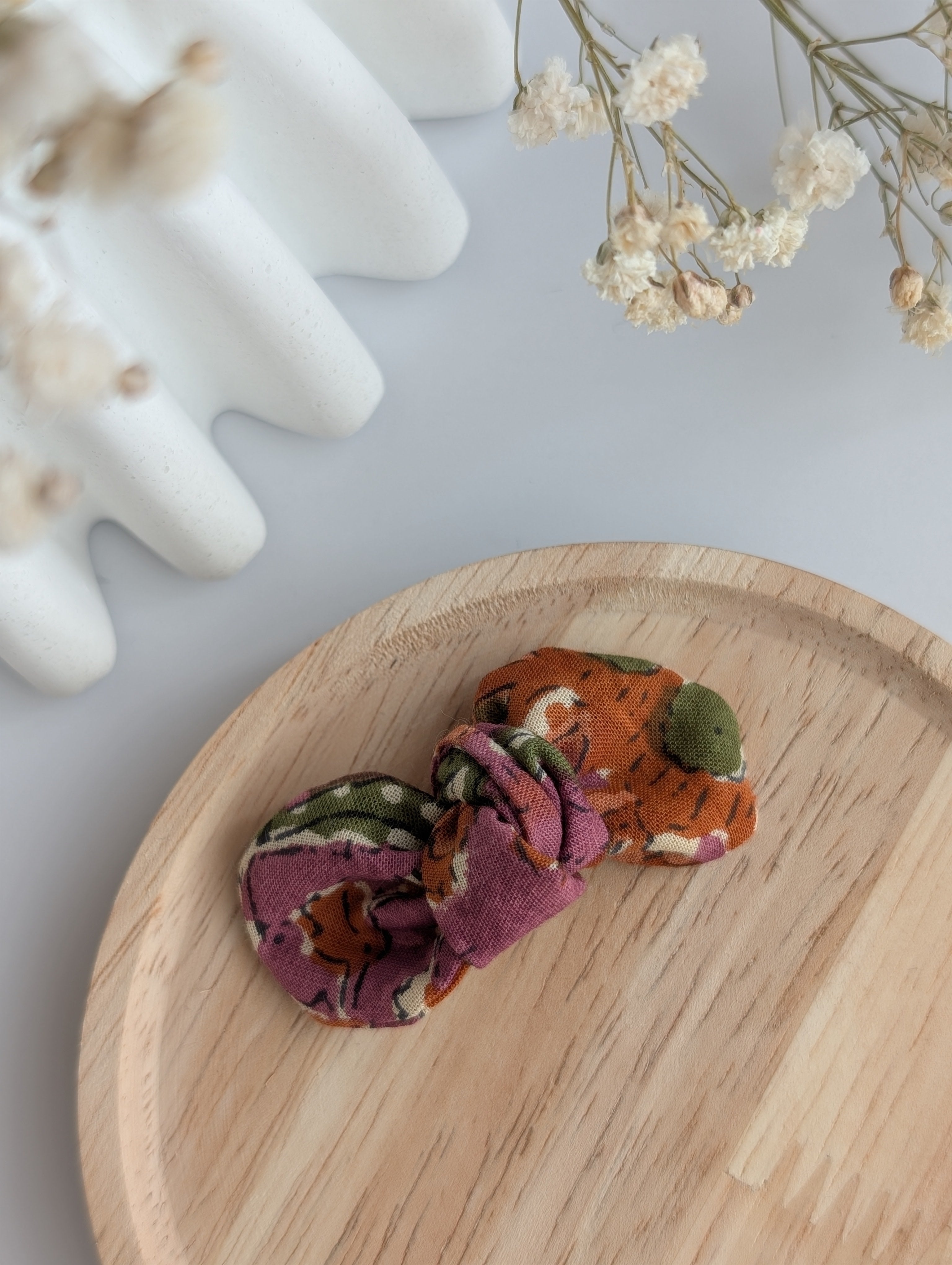 Noeud cheveux coton motif esprit indien