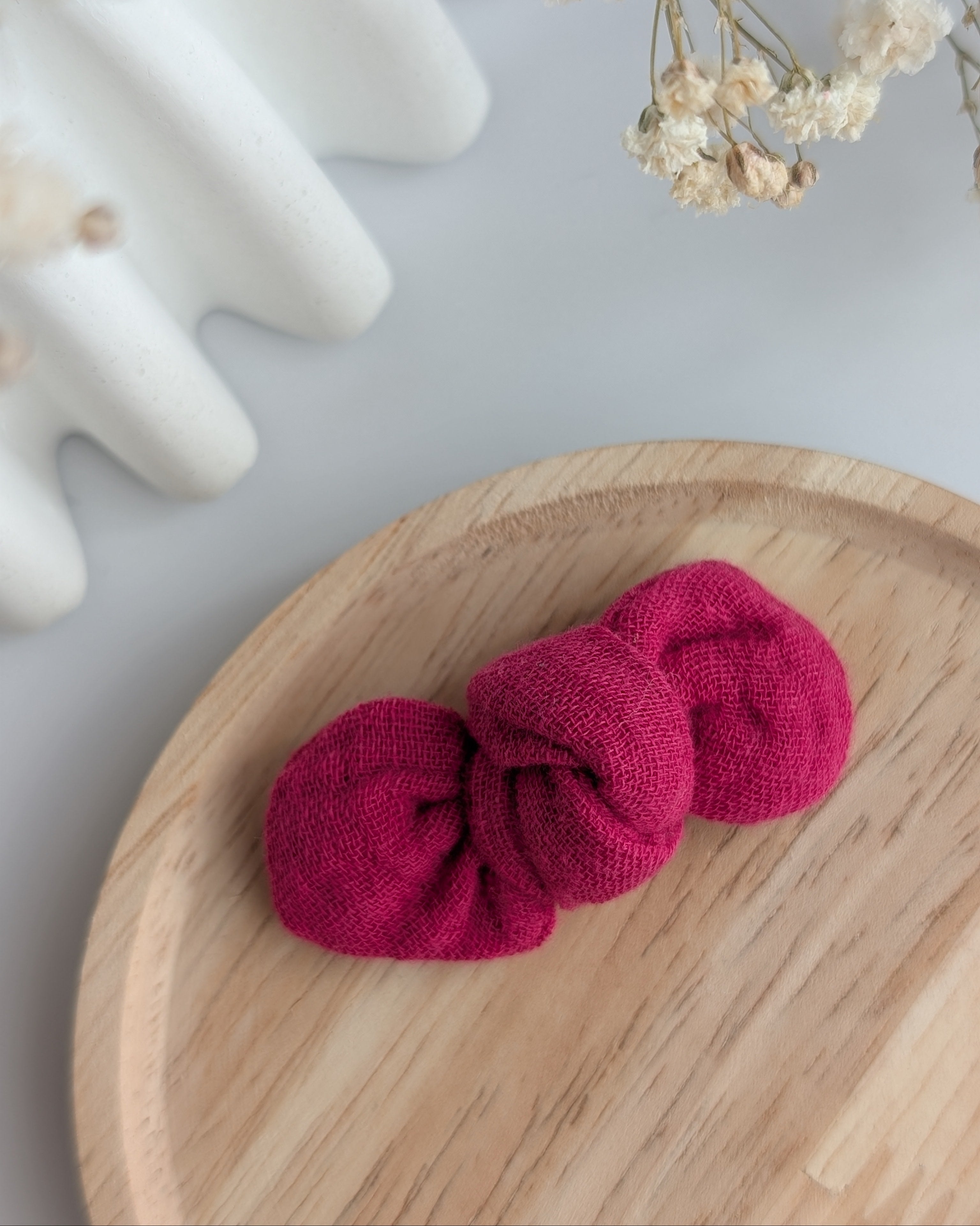 Noeud Romie Magenta Création artisanale La Tête dans les Nétoiles