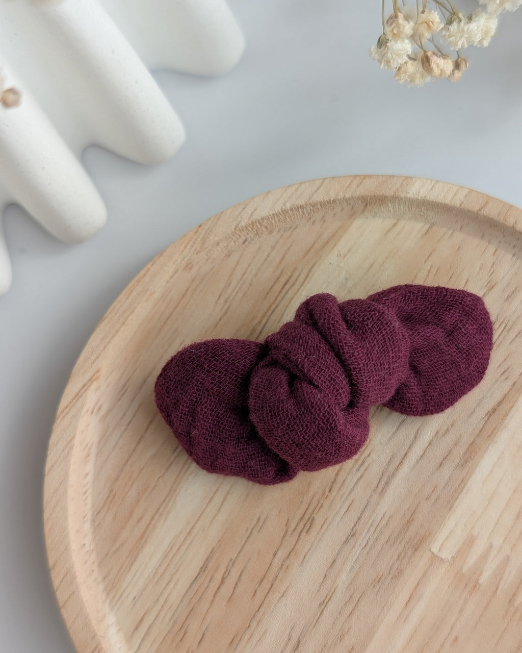 Noeud Romie prune création artisanale La Tête dans les nétoiles