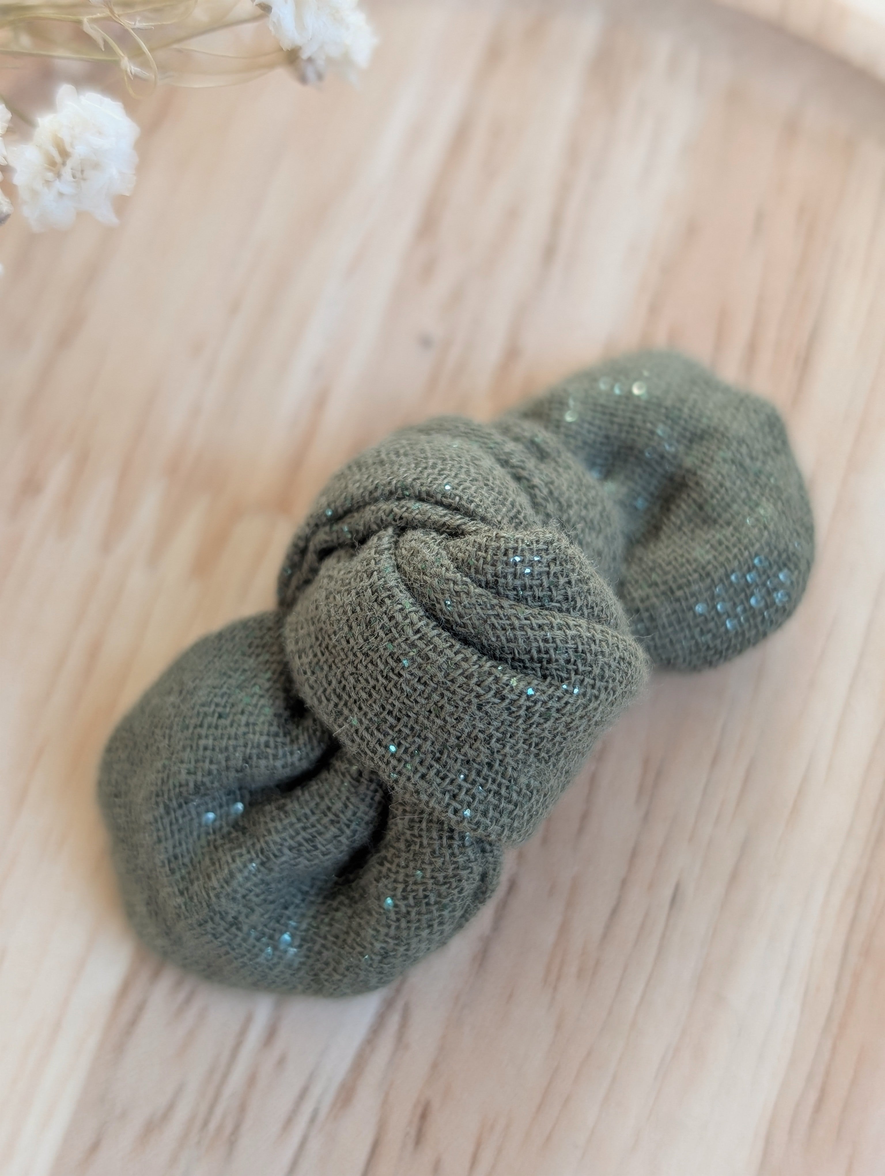 Noeud cheveux gaze de coton scintillante